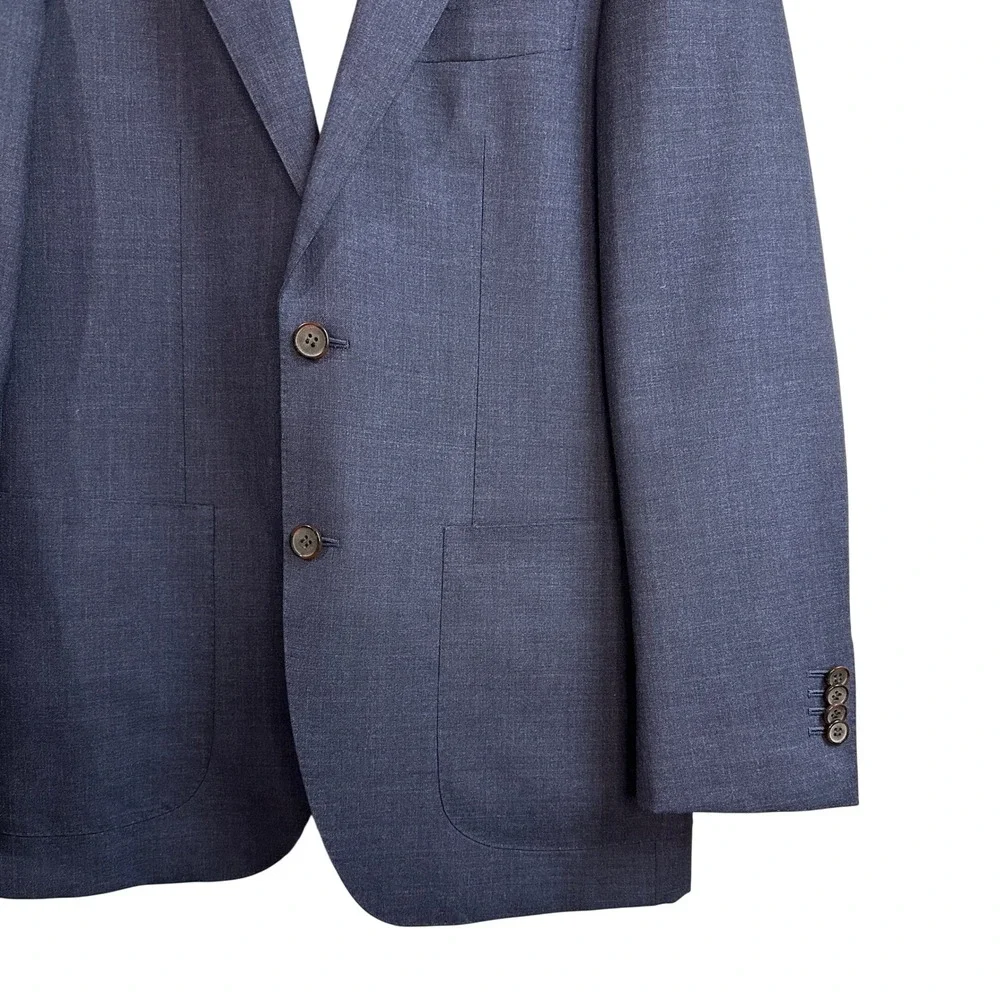 Suitsupply Havana Blue Wool Blazer Sport Coat Vitale Barberis Canonico 38R *READ